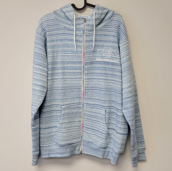 Sanrio Cinnamoroll Hooded Jacket Blue Stripe L - Picture 9 of 9